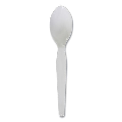 Boardwalk Heavyweight Polystyrene Cutlery, Teaspoon, White, 1000/ct