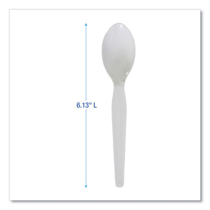 Boardwalk Heavyweight Polystyrene Cutlery, Teaspoon, White, 1000/ct