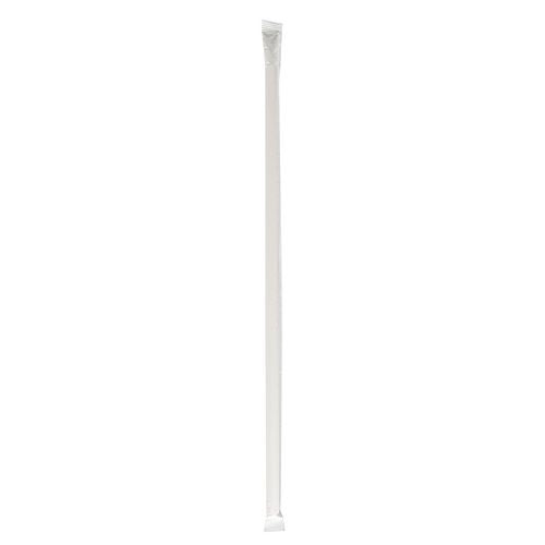 10.25 inch White/Red Striped, Wrapped Jumbo Straws, Boardwalk, Polypropylene, 2000/CS