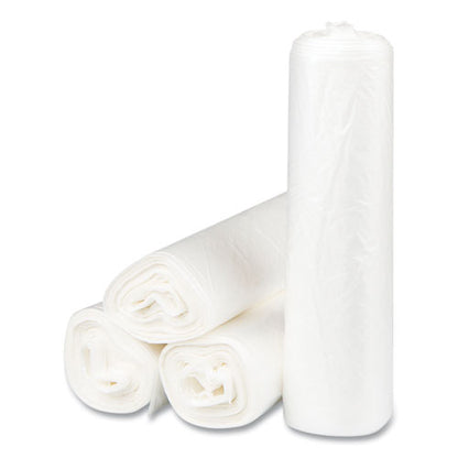 43x48 Inteplast High-Density Commercial Can Liners, 56 gal, 22 mic, Natural, Interleaved Roll, 25 Bags/Roll, 8 Rolls/ct