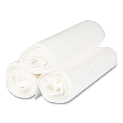 43x48 Inteplast High-Density Commercial Can Liners, 56 gal, 22 mic, Natural, Interleaved Roll, 25 Bags/Roll, 8 Rolls/ct
