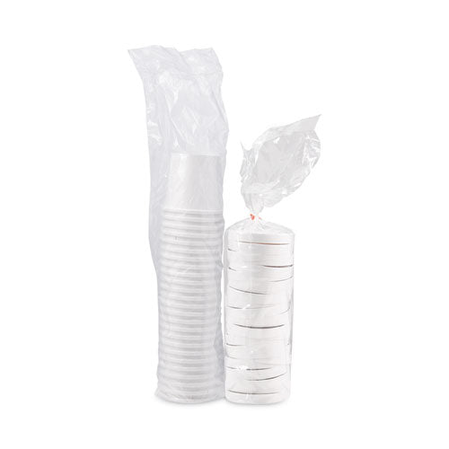 16oz SOLO Flexstyle Double Poly Food Combo Packs, White, Paper, 25/Pack, 10 Packs/Carton
