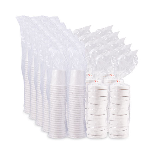 16oz SOLO Flexstyle Double Poly Food Combo Packs, White, Paper, 25/Pack, 10 Packs/Carton