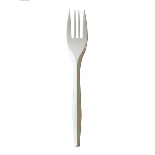 Mediumweight Boardwalk Polypropylene Cutlery, Fork, White, 1,000/cs