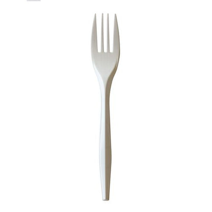 Mediumweight Boardwalk Polypropylene Cutlery, Fork, White, 1,000/cs