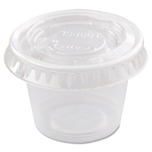 0.5-1oz Dart Portion / Souffle Cup Lids, Cups, Pet, Clear, 2500/cs