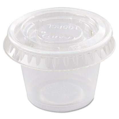 0.5-1oz Dart Portion / Souffle Cup Lids, Cups, Pet, Clear, 2500/cs