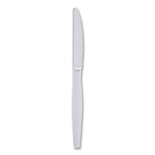 Boardwalk Heavyweight Polystyrene Cutlery, Knife, White, 1000/cs