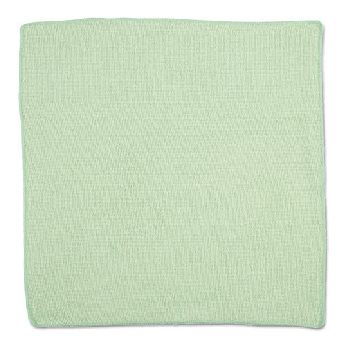 RubbmdComm Microfiber Cleaning Cloths, 16 X 16, Green, 24/pack