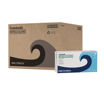 Medium Nitrile Gloves Blue Boardwalk Disposable Powder-Free, 5 mil, 1,000/ct