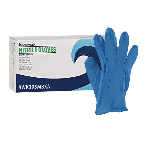 Medium Nitrile Gloves Blue Boardwalk Disposable Powder-Free, 5 mil, 1,000/ct