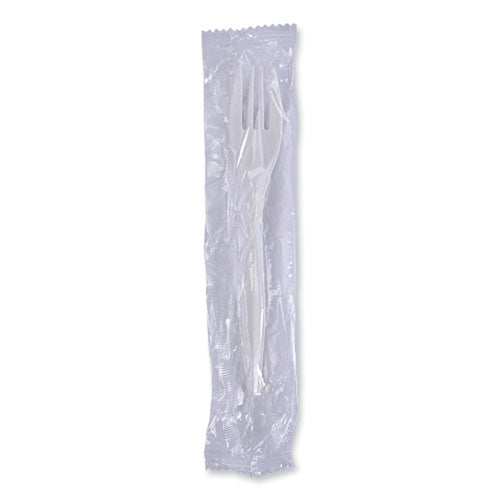 Mediumweight Boardwalk Wrapped Polypropylene Cutlery, Fork, White, 1000/cs