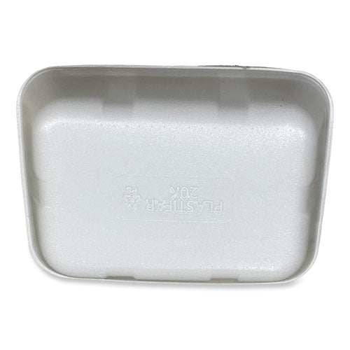 12x8.7x2.45 GEN Meat Trays, #20K, White, 125/ct