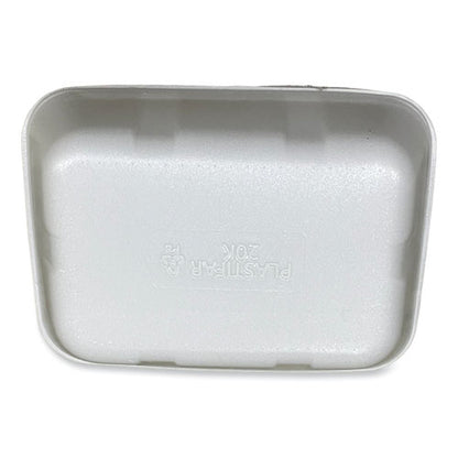 12x8.7x2.45 GEN Meat Trays, #20K, White, 125/ct