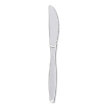 Boardwalk Heavyweight Polypropylene Cutlery, Knife, White, 1000/cs