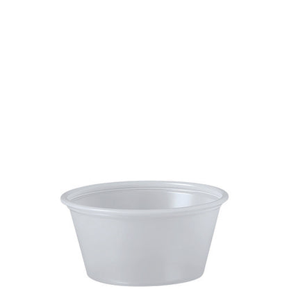 Dart 2oz Polystyrene Portion Cups, Translucent, 2500/cs