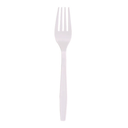 Heavyweight Boardwalk Polypropylene Cutlery, Fork, White, 1000/cs