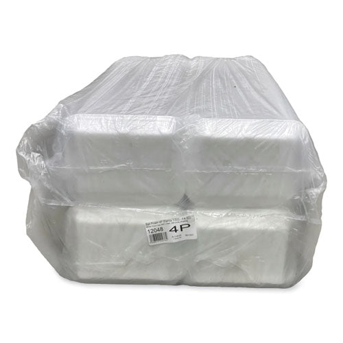 9.5x7.19x1.2 GEN Meat Trays, #4P, White, 500/ct