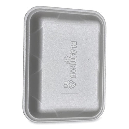 9.5x7.19x1.2 GEN Meat Trays, #4P, White, 500/ct