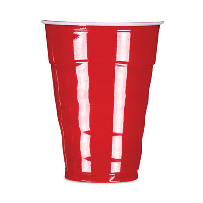 9oz Hefty Easy Grip Disposable Plastic Party Cups, Red, 50/pk