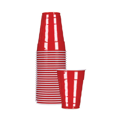 9oz Hefty Easy Grip Disposable Plastic Party Cups, Red, 50/pk