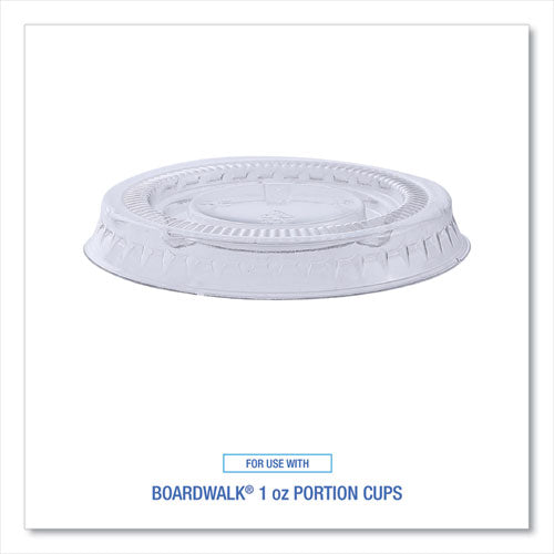 1oz Boardwalk Souffle/portion Cup Lids, Fits Portion Cups, Clear, 2,500/cs