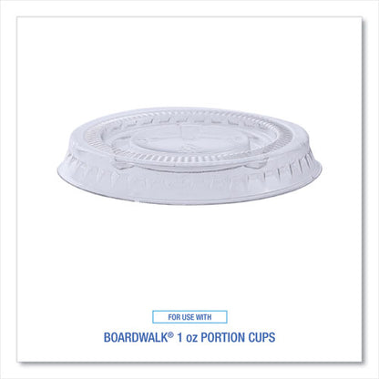 1oz Boardwalk Souffle/portion Cup Lids, Fits Portion Cups, Clear, 2,500/cs