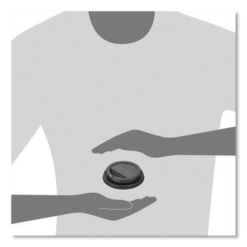10-24oz SOLO Traveler Cappuccino Style Dome Lid, Cups, Black, 100/sleeve, 10 Sleeves/ct