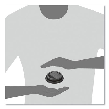 10-24oz SOLO Traveler Cappuccino Style Dome Lid, Cups, Black, 100/sleeve, 10 Sleeves/ct