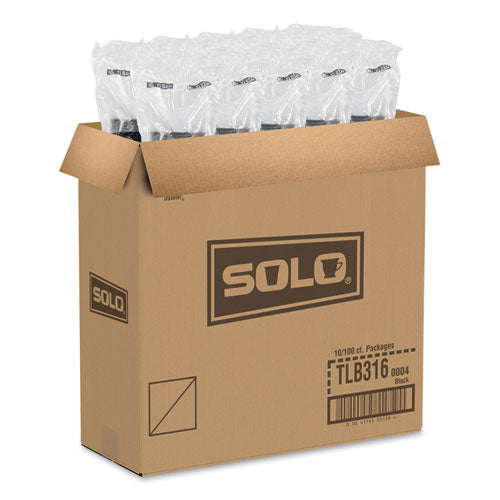 10-24oz SOLO Traveler Cappuccino Style Dome Lid, Cups, Black, 100/sleeve, 10 Sleeves/ct