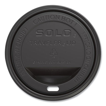 10-24oz SOLO Traveler Cappuccino Style Dome Lid, Cups, Black, 100/sleeve, 10 Sleeves/ct