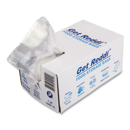 4x2x8 Inteplast Food Bags, Clear, 16oz, 1,000/ct