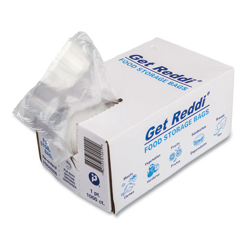 4x2x8 Inteplast Food Bags, Clear, 16oz, 1,000/ct