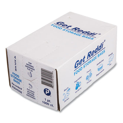 4x2x8 Inteplast Food Bags, Clear, 16oz, 1,000/ct