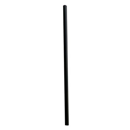 7.75 inch Giant Straws, Polypropylene, Black, 1,500/cs