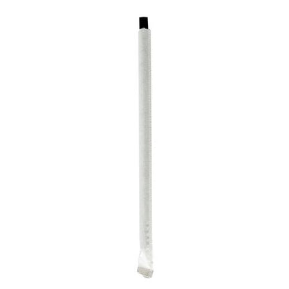 7.75 inch Giant Straws, Polypropylene, Black, 1,500/cs