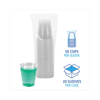 12oz Translucent Plastic Cold Cups, Polypropylene, Boardwalk, 1000/cs