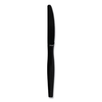 Boardwalk Heavyweight Polystyrene Cutlery, Knife, Black, 1000/carton