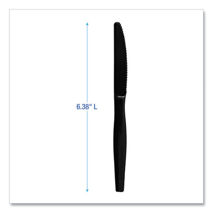Boardwalk Heavyweight Polystyrene Cutlery, Knife, Black, 1000/carton