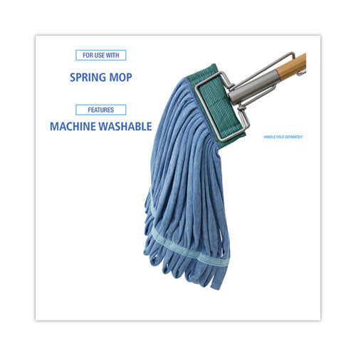 Medium Microfiber Looped-End Wet Mop Head, Blue