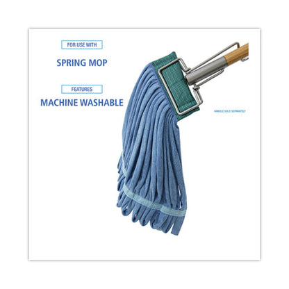 Medium Microfiber Looped-End Wet Mop Head, Blue