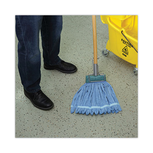 Medium Microfiber Looped-End Wet Mop Head, Blue