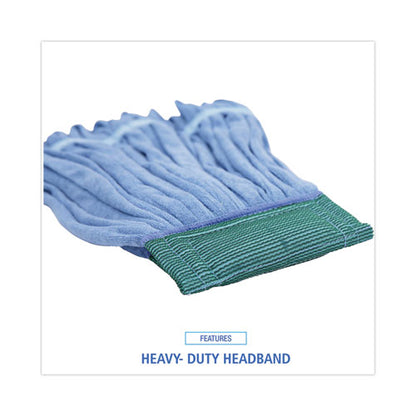 Medium Microfiber Looped-End Wet Mop Head, Blue