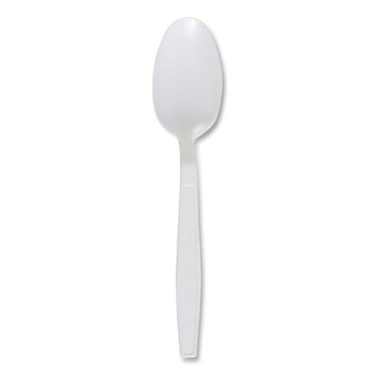 Heavyweight Polypropylene Cutlery, Teaspoon, White, 1000/cs