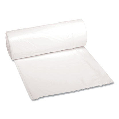 24x23 .4 mil 10 Gal, Boardwalk Low-Density Waste Can Liners, White, Perforated Roll, 500/cs