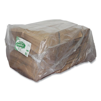 13x7x17 Kari-Out Kraft Paper Bags, Natural Kraft Flat Handles, Natural, 250/cs