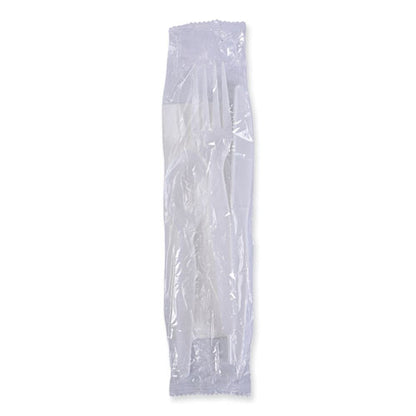 Heavyweight 6pcs Cutlery Kit White, Condiment, fork, knife, napkin, spoon, Boardwalk, 250/cs