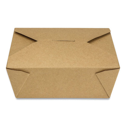 #8 48oz Reclosable Kraft Takeout Box, Containers, Paper, 300/cs