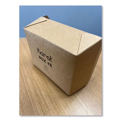 #8 48oz Reclosable Kraft Takeout Box, Containers, Paper, 300/cs