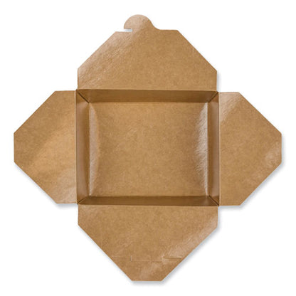 #8 48oz Reclosable Kraft Takeout Box, Containers, Paper, 300/cs
